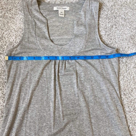 White House black market grey silver shimmer tunic. XS - Picture 7 of 8